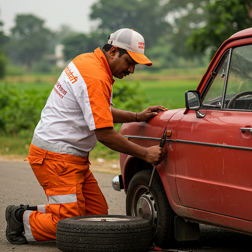 Flat Tire Help in Ankleshwar Bharuch Gujarat.