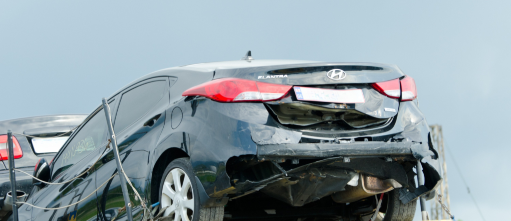 Broken down  Hyundai towing