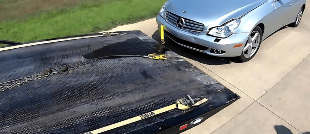 Mercedes-Benz towing near Vapi