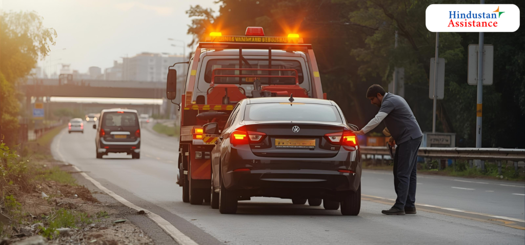 Quick towing for car breakdown 